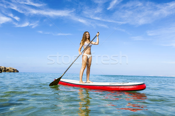 Femeie femeie frumoasa frumos plajă Imagine de stoc © iko