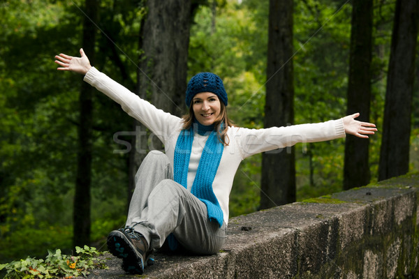 Happy in nature Stock photo © iko