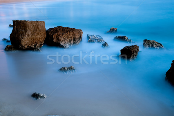 Stock fotó: Kő · víz · tájkép · kép · kövek · tengerpart