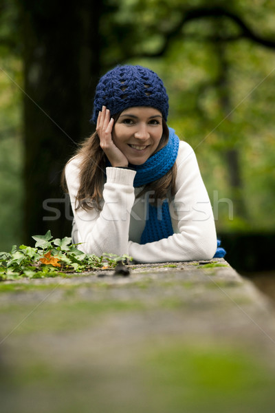 Beautiful young woman in nature Stock photo © iko