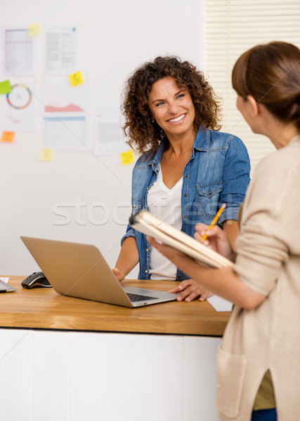 Stock photo: Two businesswoman working together