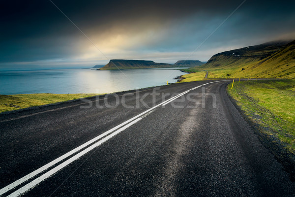 アイスランド 道路 美しい 信じられない 風景 空 ストックフォト © iko