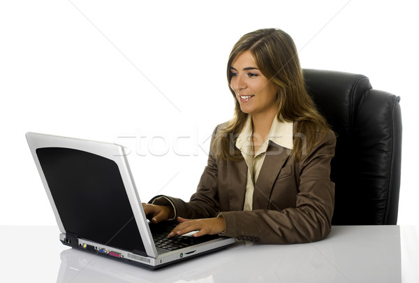 Donna d'affari lavoro ufficio business computer donna Foto d'archivio © iko