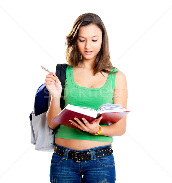 Adolescente studente bella giovani femminile studiare Foto d'archivio © iko