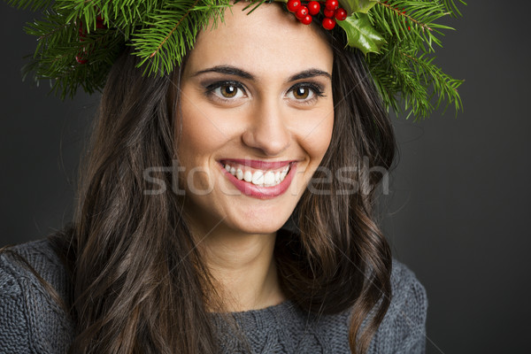 Stock photo: Cristmas fashion girl