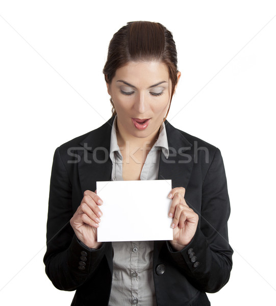 Holding a cardboard Stock photo © iko