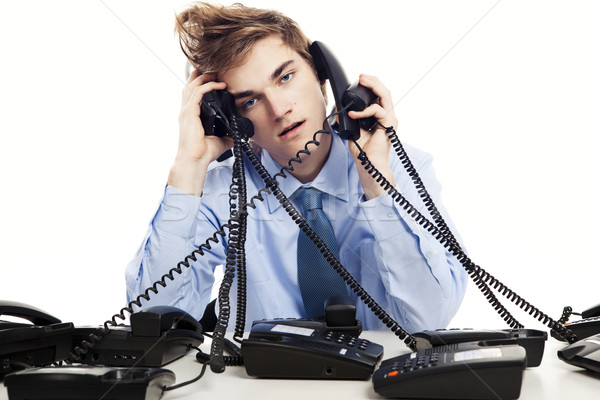 Answering multiple calls at the same time Stock photo © iko