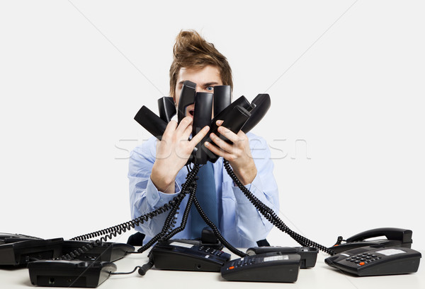 Answering calls Stock photo © iko