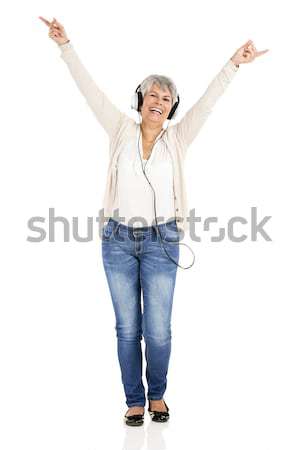 Happy Elderly woman Stock photo © iko