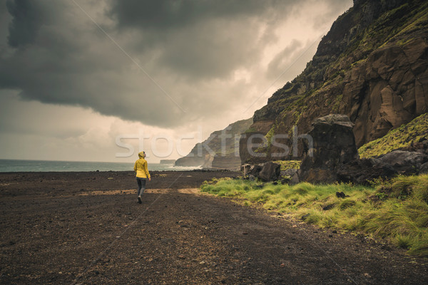 Walking over a wild beach Stock photo © iko