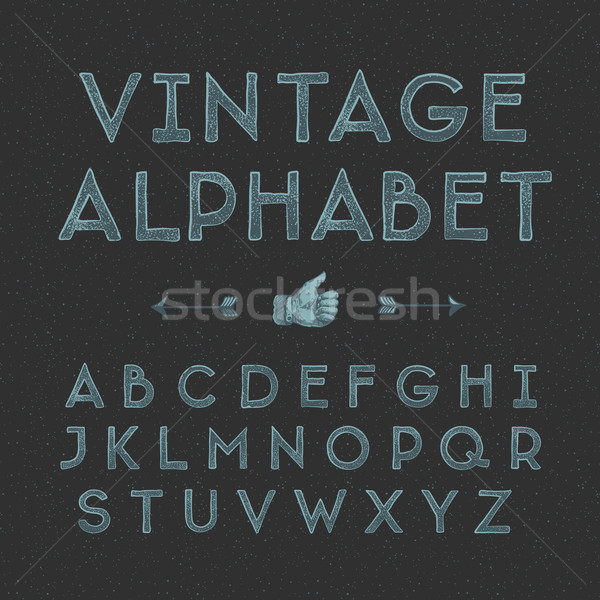 Vintage alphabet Stock photo © ikopylov