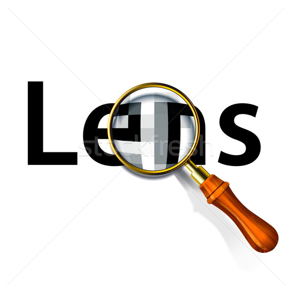 Magnifying glass and text label Lens Stock photo © ikopylov