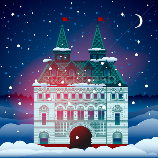 ストックフォト: 家 · クリスマス · ロシア · スタイル · ベクトル