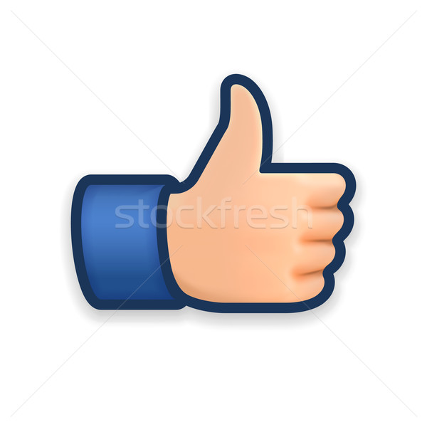 Stock photo: Like icon, emoji thumb up symbol