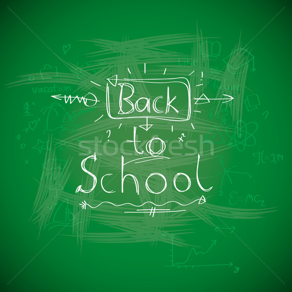 Back to school, chalkwriting on blackboard Stock photo © ikopylov