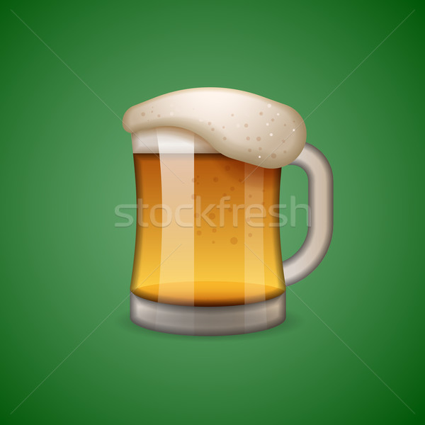 Taza cerveza icono emoticon diseno fondo Foto stock © ikopylov