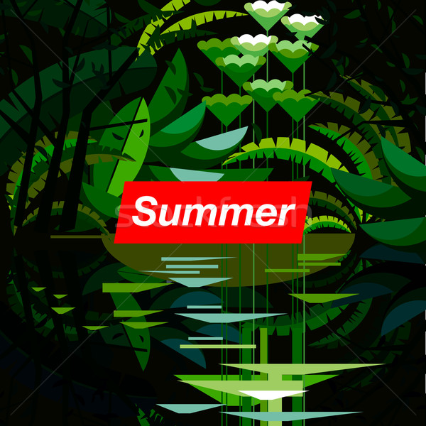 Summer tropical forest, seasonal background Stock photo © ikopylov