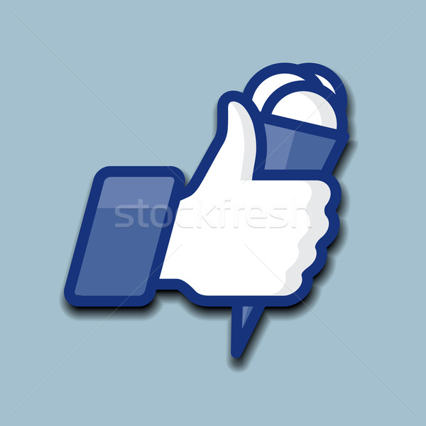 Like/Thumb Up simbol icon with ice-cream Stock photo © ikopylov