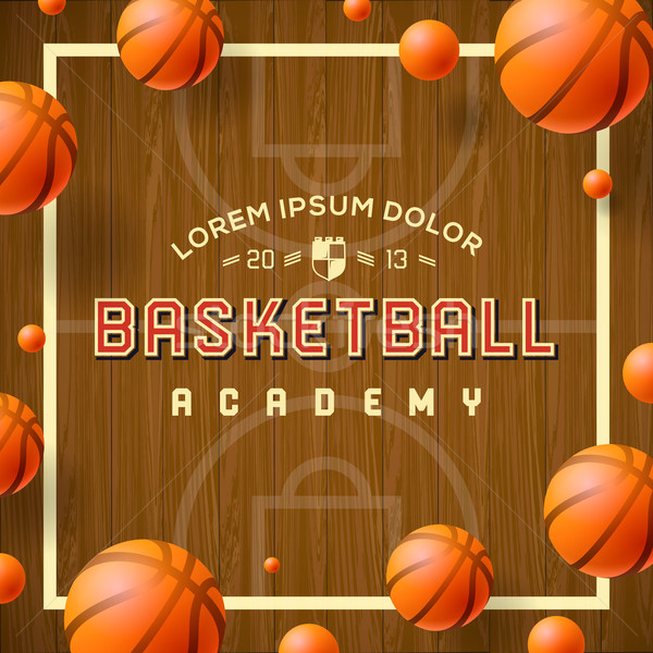 Basketball academy flyer or poster Stock photo © ikopylov
