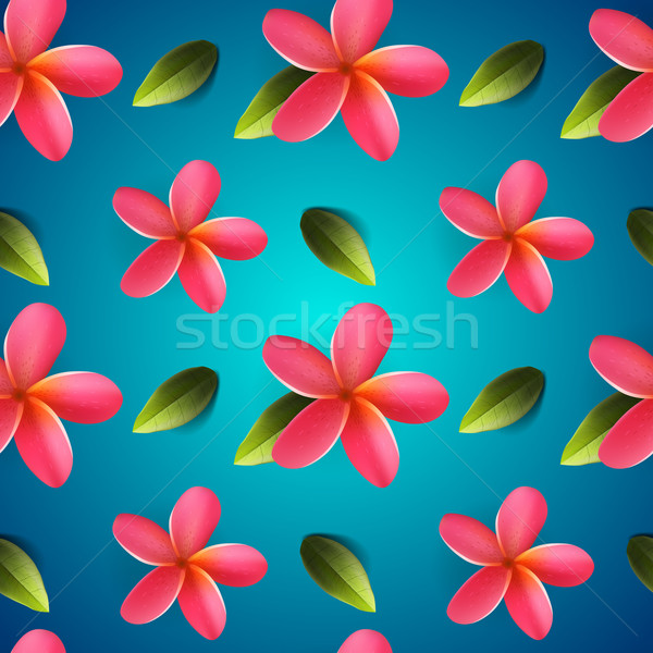 Frangipani flowers seamless pattern, Songkran Festival Stock photo © ikopylov