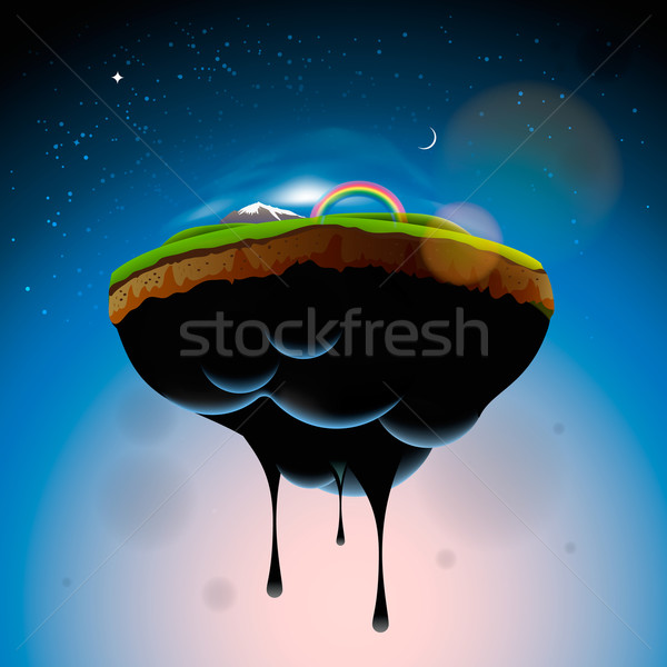 Piece of land island in the air Stock photo © ikopylov