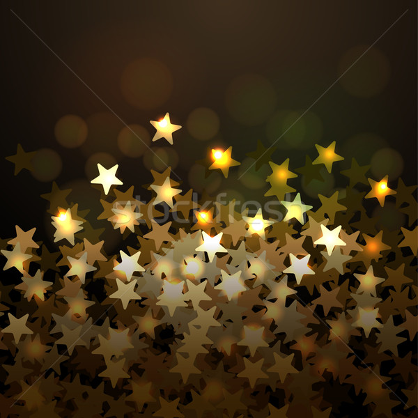 Altın Noel vektör eps10 görüntü Yıldız Stok fotoğraf © ikopylov