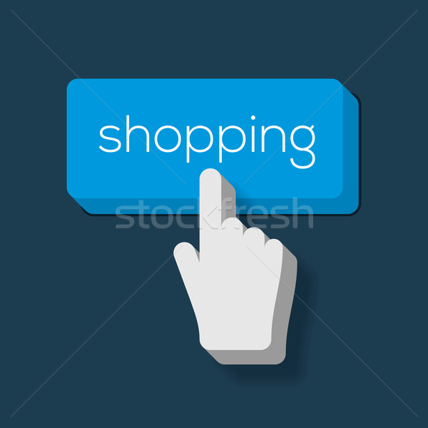 Botón teclado compras compras en línea comercialización portátil Foto stock © ikopylov