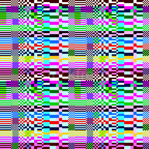 Glitch abstract pattern, digital image data distortion, colorful background, vector illustration. Stock photo © ikopylov