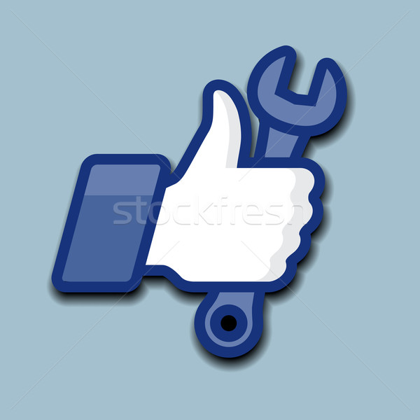 Stock photo: Like/Thumb Up simbol icon with wrench
