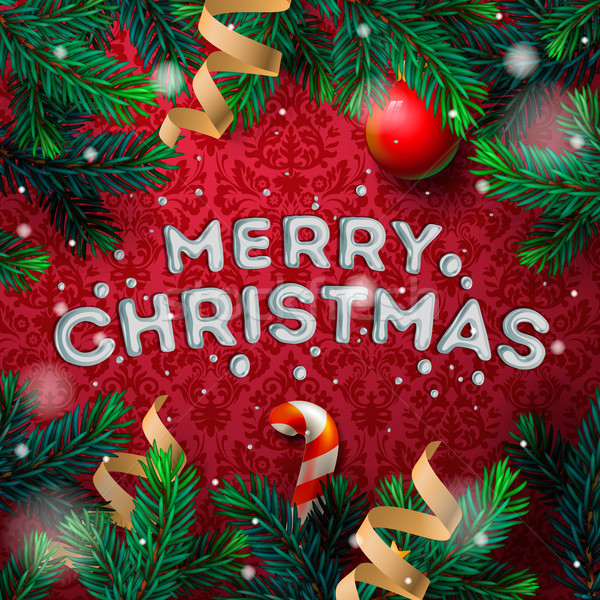 陽気な クリスマス グリーティングカード 装飾 家族 ストックフォト © ikopylov