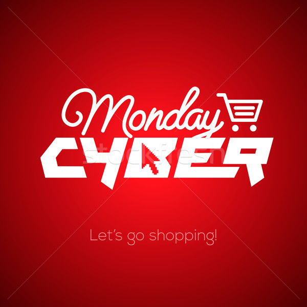 Stock photo: Cyber Monday online shopping and marketing concept