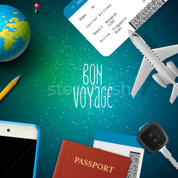 Bon voyage, planning vacation trip Stock photo © ikopylov