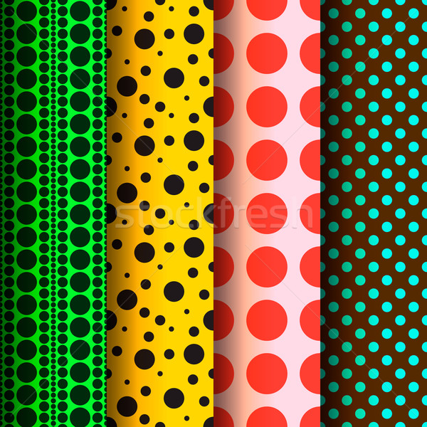 Seamless patterns, polka dots set Stock photo © ikopylov