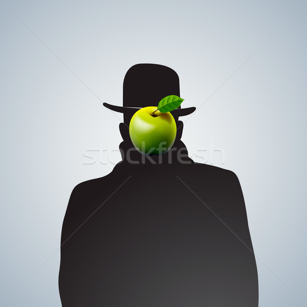 Silhouet man gezicht vector eps 10 Stockfoto © ikopylov