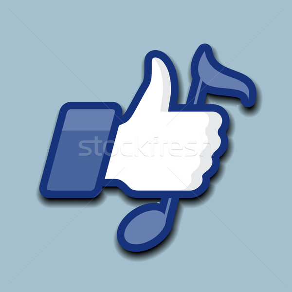 Like/Thumb Up simbol icon with note Stock photo © ikopylov