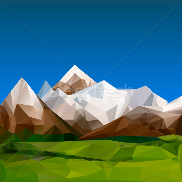 Mountainous terrain, polygonal background Stock photo © ikopylov