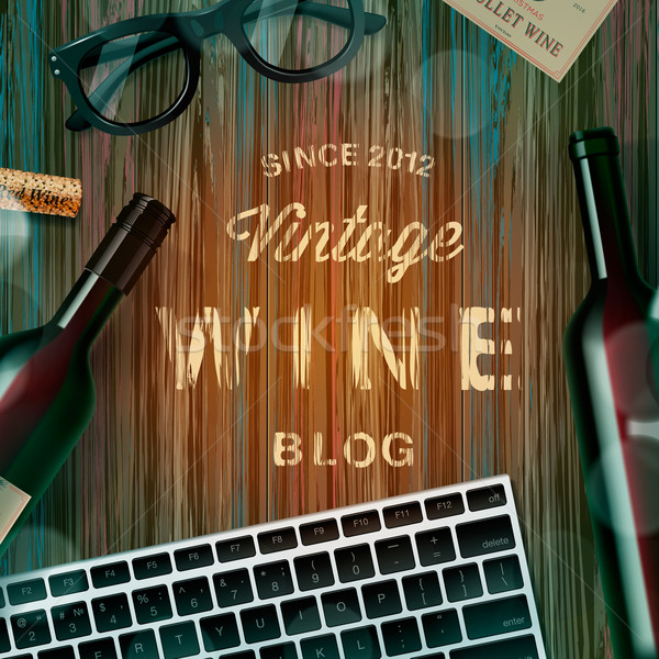 Blog about wine, wine lovers, tasting Stock photo © ikopylov