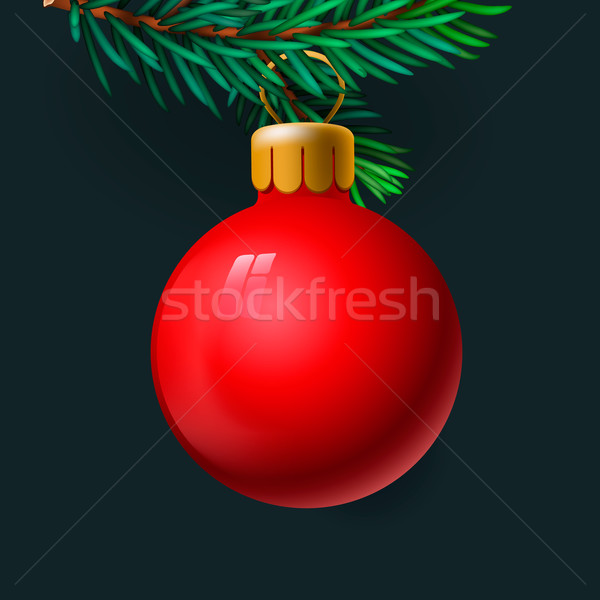 Red Christmas ball Stock photo © ikopylov