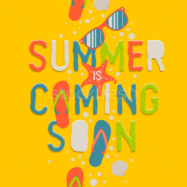 Summer coming soon, creative graphic background Stock photo © ikopylov