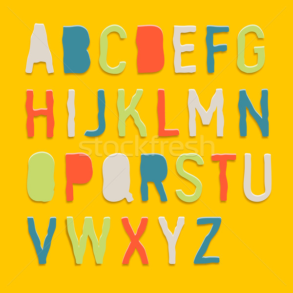 Handmade color paper crafting alphabets Stock photo © ikopylov