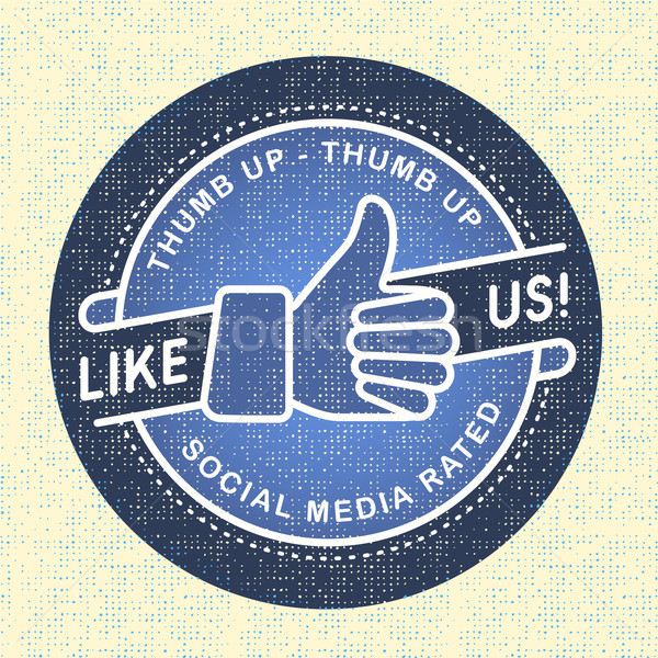 Like us Icon, Illustration icon social networks Stock photo © ikopylov