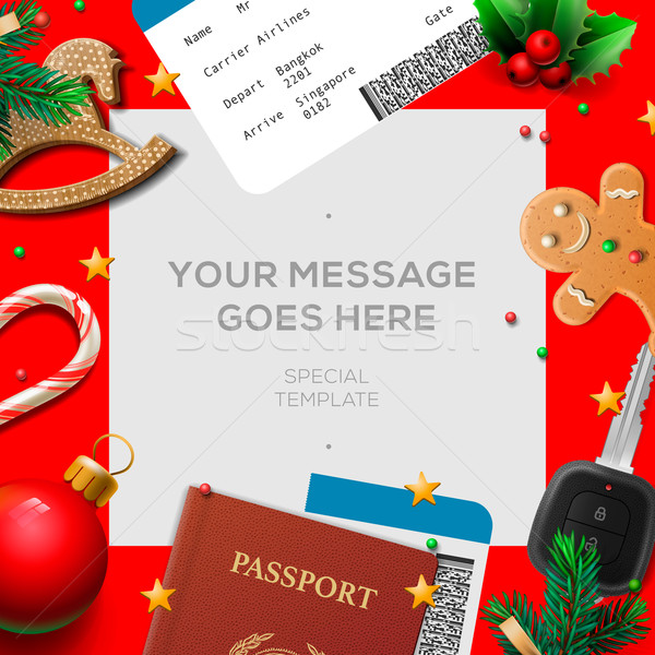 Wesoły christmas życzenie listy list Święty mikołaj Zdjęcia stock © ikopylov