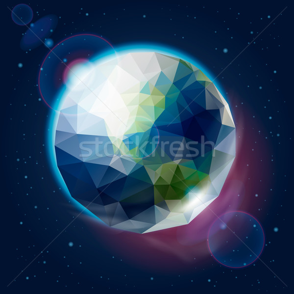 Earth globe as icosahedron Stock photo © ikopylov