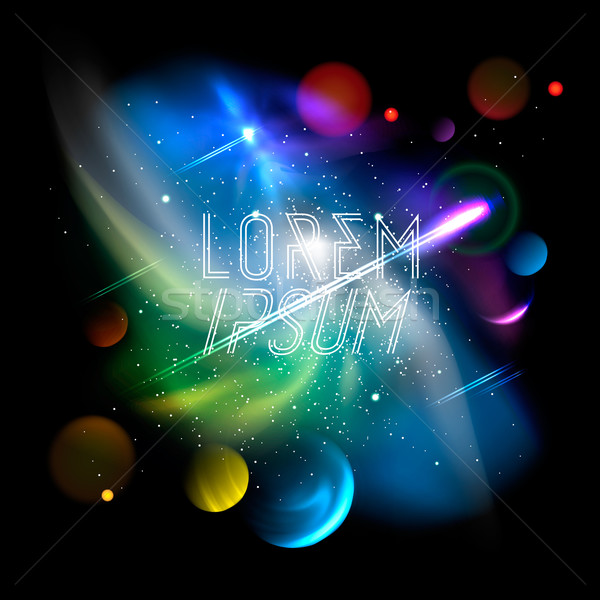 Ruimte heldere sterren planeet vector eps Stockfoto © ikopylov