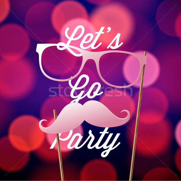 Hipster Party design template for card, poster Stock photo © ikopylov