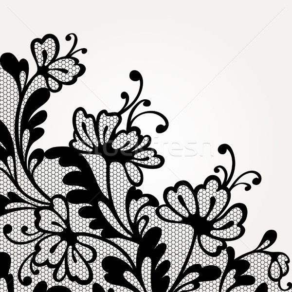 Black vector lace Stock photo © iktash