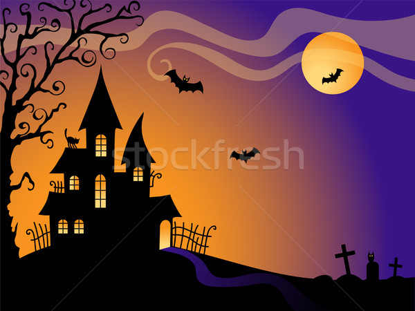 Halloween vector card Stock photo © iktash