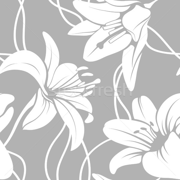 Vector lilly seamless pattern Stock photo © iktash