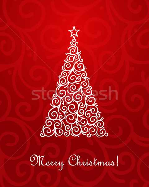 Chrristmas tree. Vector illustration. Stock photo © iktash
