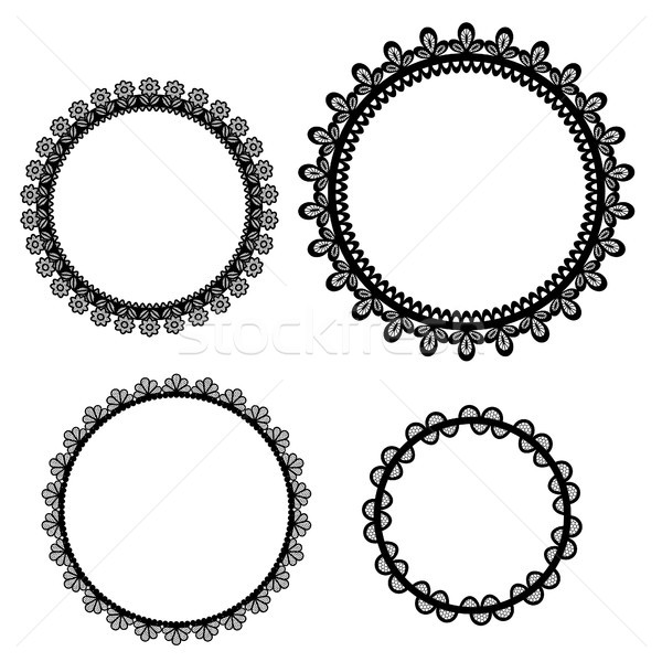 Set of vintage frame design, vector illustration Stock photo © iktash